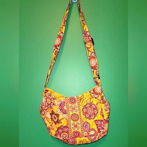 Vera Bradley Bali Gold Crossbody Purse Shoulder Bag